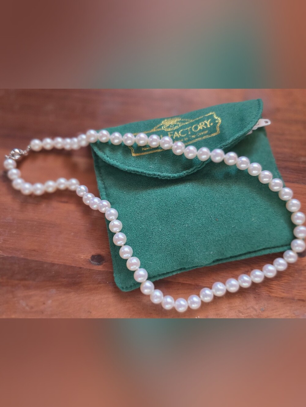 Pearl Factory| Stearling Silver Pearl Necklace